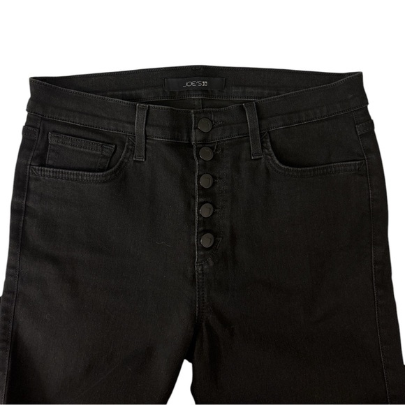 Joe’s Jeans High Rise Cropped Ankle Skinny Jeans Black Women’s Size 29 - Picture 3 of 8